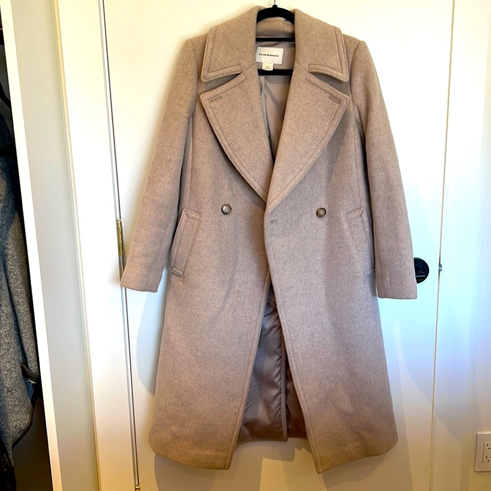 Club Monaco small wool coat natural